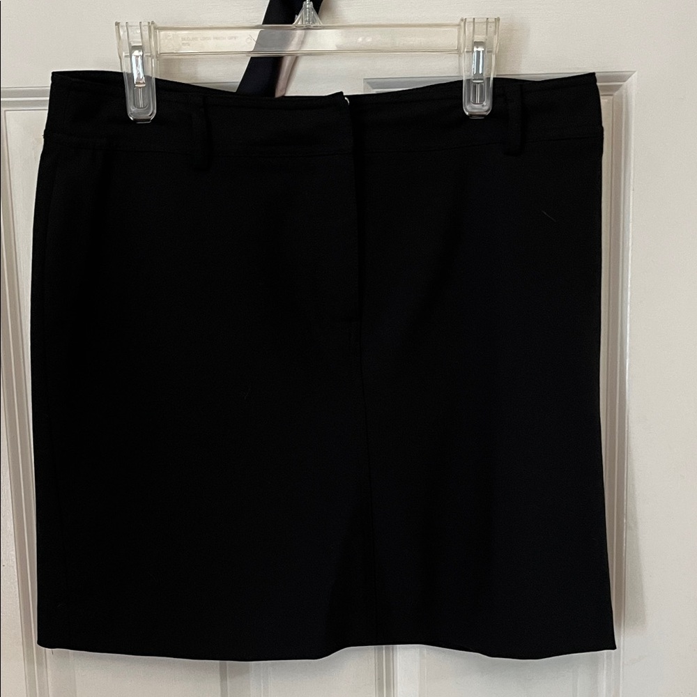 INC International Concepts size 12 black above the knee skit zip flat front